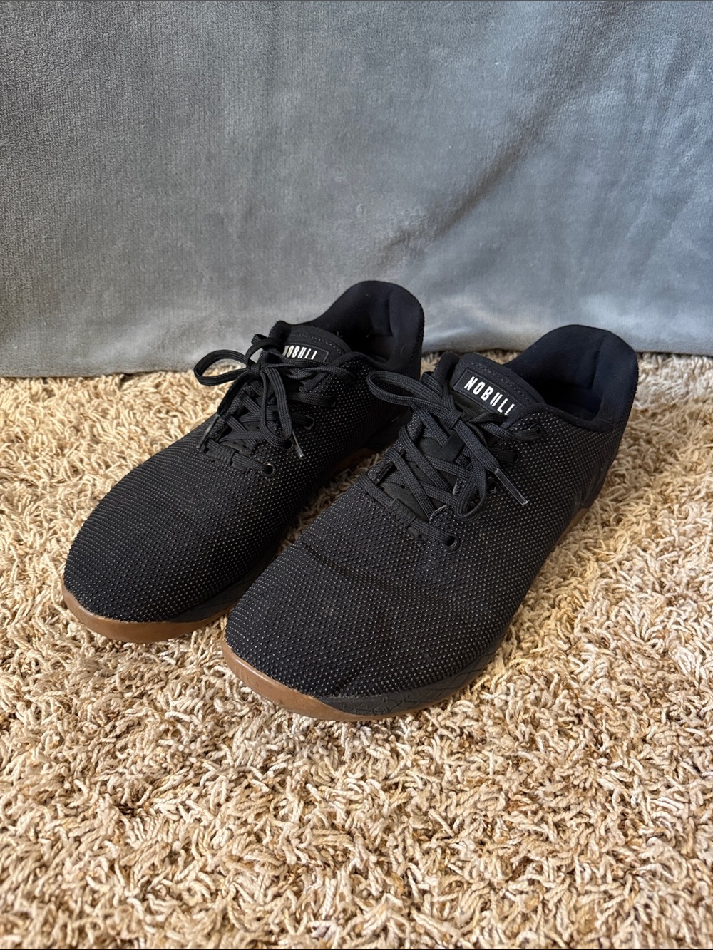 NOBULL Black Mesh Men’s Training Sneakers with Gum Sole